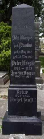 Kasper Peter 1878-1953 Paulini Ida 1882-1913 Grabstein